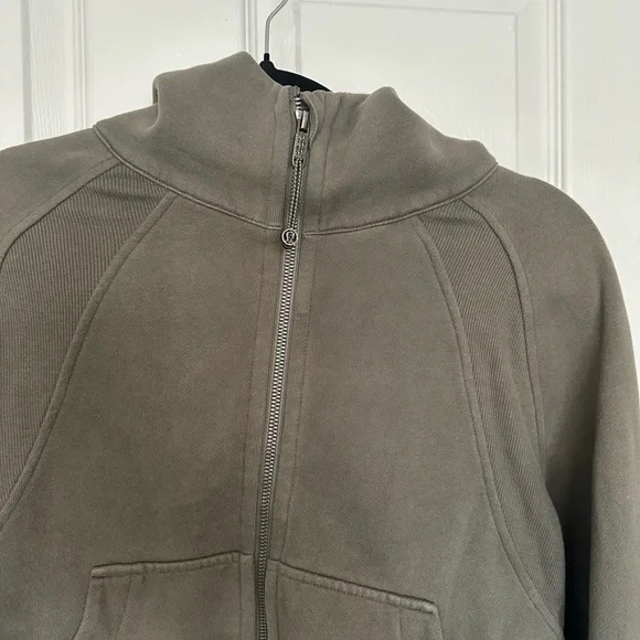 A95 Lululemon Athletica Green Sweatshirt Hoodie Scuba full zip sz xs /s - Picture 4 of 7